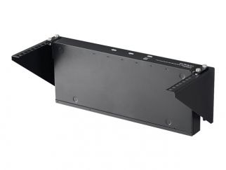 StarTech.com 4U Wall Mount Patch Panel Bracket - 19 inch Steel Vertical Mounting Bracket for Network and Data Equipment (RK419WALLV) - Mounting bracket - wall mountable - black - 4U - 19"