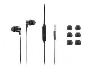 Lenovo Analog Gen 2 - Earphones with mic - in-ear - black - for ThinkCentre M60q Chromebox, M70s Gen 3, M70t Gen 3, ThinkPad P15v Gen 3, X1 Carbon Gen 11