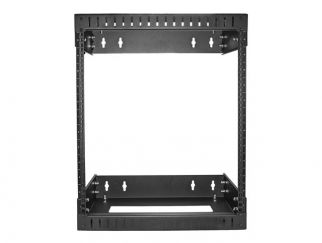 StarTech.com 12U 19" Wall Mount Network Rack, Adjustable Depth 12-20" 2 Post Open Frame Server Room Rack for AV/Data/ IT Communication/Computer Equipment/Switch with Cage Nuts & Screws - 12U Adjustable Rack (RK12WALLOA) - Rack - wall mountable - black - 1