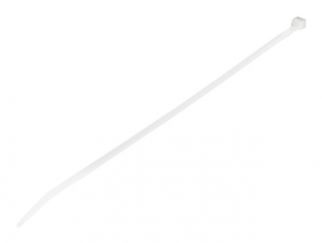 StarTech.com 10"(25cm) Cable Ties, 1/8"(4mm) wide, 2-5/8"(68mm) Bundle Diameter, 50lb(22kg) Tensile Strength, Nylon Self Locking Zip Ties w/Curved Tip, 94V-2/UL Listed, 1000 Pack, White - Nylon 66 Plastic - TAA (CBMZT10NK) - Cable tie - 25.4 cm - white - 