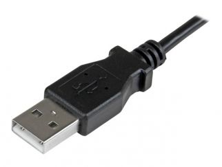 StarTech.com 2m 6 ft Micro-USB Charge-and-Sync Cable - Right-Angle Micro-USB - M/M - USB to Micro USB Charging Cable - 24 AWG (USBAUB2MRA) - USB cable - Micro-USB Type B (M) to USB (M) - USB 2.0 - 2 m - molded, right-angled connector - black - for P/N: US