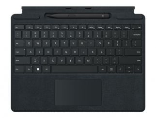 Microsoft Surface Pro Signature Keyboard - Keyboard - with touchpad, accelerometer, Surface Slim Pen 2 storage and charging tray - QWERTY - English - black - commercial - with Slim Pen 2 - for Surface Pro 8, Pro X