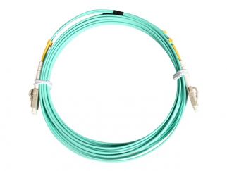 StarTech.com 10m (30ft) LC/UPC to LC/UPC OM3 Multimode Fiber Optic Cable, Full Duplex 50/125Âµm Zipcord Fiber Cable, 100G Networks, LOMMF/VCSEL, <0.3dB Low Insertion Loss - LSZH Fiber Patch Cord - Patch cable - LC multi-mode (M) to LC multi-mode (M) - 10 