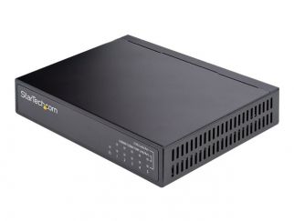 StarTech.com Unmanaged 2.5G Switch, 5 Port Gigabit Switch, 2.5GBASE-T Unmanaged Ethernet Switch, Ethernet Splitter, Din Rail or Wall Mount, Multi-Gigabit, All-Metal, Auto-MDIX, 9K Jumbo - 2.5 Gb Network Switch - Switch - unmanaged - 5 x 10/100/1000/2.5G -