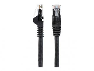 StarTech.com 100ft CAT6 Ethernet Cable, 10 Gigabit Snagless RJ45 650MHz 100W PoE Patch Cord, CAT 6 10GbE UTP Network Cable w/Strain Relief, Black, Fluke Tested/Wiring is UL Certified/TIA - Category 6 - 24AWG (N6PATCH100BK) - Patch cable - RJ-45 (M) to RJ-