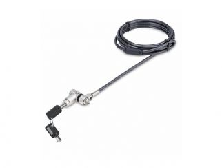 StarTech.com 3-in-1 Laptop Lock Compatible w/Noble Wedge/Nano/K-Slot - Security cable lock - black & silver - 2 m