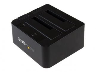 StarTech.com Dual-Bay USB 3.1 to SATA Hard Drive Docking Station, USB 3.1 (10 Gbps) Hard Drive Dock, External 2.53.5 SATA IIIIII, SSDHDD Docking Station, Hot-Swap Hard Drive Bay - Top-Loading - Storage controller - 2.5", 3.5" - USB 3.1 (Gen 2) - black