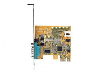 StarTech.com PCI Express Serial Card, PCIe to RS232 (DB9) Serial Interface Card, PC Serial Card with 16C1050 UART, Standard or Low Profile Brackets, COM Retention, For Windows & Linux - PCIe to DB9 Card (11050-PC-SERIAL-CARD) - Serial adapter - PCIe 2.0 l