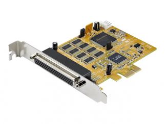 StarTech.com 8-Port PCI Express RS232 Serial Adapter Card, PCIe RS232 Serial Card, 16C1050 UART, Multiport Serial DB9 Controller/Expansion Card, 15kV ESD Protection, Windows & Linux - Up to 921.6 Kbps Baud - serial adapter - PCIe - RS-232 x 8 - TAA Compli