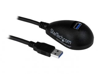 StarTech.com 5ft SuperSpeed USB 3.0 Extension Cable for Desktop - STP - USB-A Male to USB-A Female Cable for Computer - Black (USB3SEXT5DKB) - USB extension cable - USB Type A (F) to USB Type A (M) - USB 3.0 - 1.5 m - black - for P/N: CFASTRWU3, S355BU33E