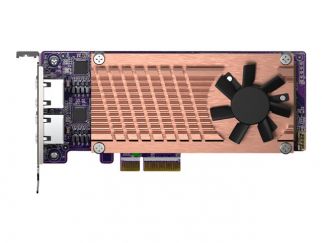 QNAP QM2-2P2G2T - storage controller - M.2 NVMe Card / PCIe 3.0 (NVMe) - PCIe 3.0 x4, 2.5 Gigabit Ethernet