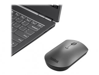 Lenovo ThinkPad Silent - Mouse - right and left-handed - blue optical - 3 buttons - wireless - Bluetooth 5.0 - iron grey - retail