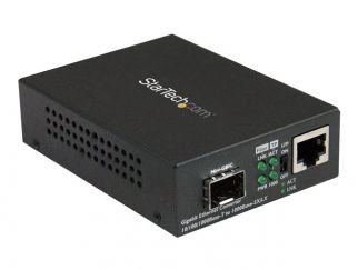 StarTech.com Multimode / Single Mode Fiber Media Converter - Open SFP Slot - 10/100/1000Mbps RJ45 Port - LFP Supported - IEEE 802.1q Tag VLAN - (MCM1110SFP) - Fibre media converter - 1GbE - 10Base-T, 1000Base-LX, 1000Base-SX, 100Base-TX, 1000Base-T - RJ-4