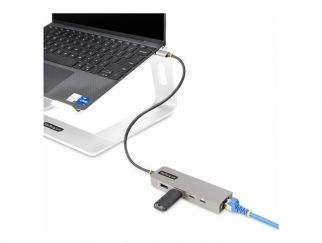 StarTech.com 3-Port USB-C Hub with 2.5 Gigabit Ethernet and 100W Power Delivery Passthrough Laptop Charging, USB-C to 2x USB-A/1x USB-C, USB 3.2 10Gbps Type-C Adapter Hub - Windows/macOS/Linux/Chromebook (10G2A1C25EPD-USB-HUB) - Hub - compact - 1 x USB-C 