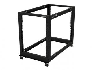 StarTech.com 15U 19" Open Frame Server Rack, 4 Post Adjustable Depth 22-40" Mobile, Free Standing Rolling Network/Computer Equipment Data Rack, Dell PowerEdge, HP ProLiant ThinkServer - Adjustable Server Rack (4POSTRACK15U) - Rack open frame - 4-post - fl