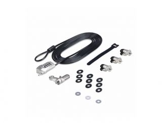 StarTech.com Laptop/Desktop & Peripheral Lock Kit, 9.8ft (3m) Cable - Workstation locking kit - theft-deterring - black & silver - 3 m