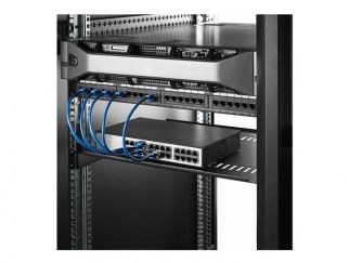 StarTech.com 2-Pack 1U Server Rack Shelf, Vented, 44lb Capacity, 16" Deep (CABSHELF116V2PK) - Rack shelf - black - 1U - 19" (pack of 2)