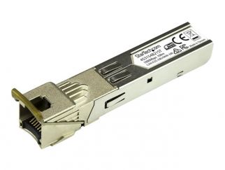 StarTech.com HPE 453154-B21 Compatible SFP Module, 1000BASE-T, SFP to RJ45 Cat6/Cat5e, 1GE Gigabit Ethernet SFP, RJ-45 (Copper) 100m, HPE 6120XG, 6120G, Flex Fabric, Mini GBIC SFP Module - Lifetime Warranty (453154B21ST) - SFP (mini-GBIC) transceiver modu