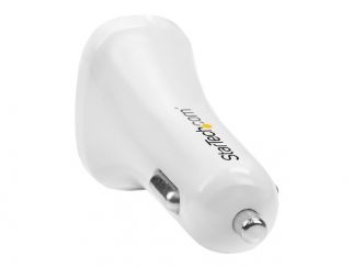 StarTech.com Dual Port USB Car Charger - 24W/4.8A White car power adapter - USB - 24 Watt