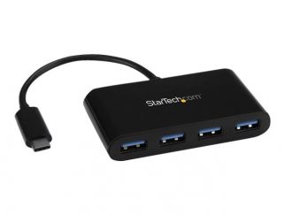 StarTech.com 4-Port USB-C Hub - Portable USB-C to 4x USB-A Hub - Bus-Powered USB 3.1 Gen 1 Type-C Hub - USB 3.0 Port Expander (HB30C4AB) - Hub - 4 x SuperSpeed USB 3.0 - desktop