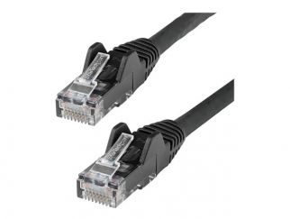 StarTech.com 75ft CAT6 Ethernet Cable, 10 Gigabit Snagless RJ45 650MHz 100W PoE Patch Cord, CAT 6 10GbE UTP Network Cable w/Strain Relief, Black, Fluke Tested/Wiring is UL Certified/TIA - Category 6 - 24AWG (N6PATCH75BK) - patch cable - 22.9 m - black