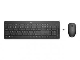 HP 235 - Keyboard and mouse set - 3-zone layout, low profile key travel - full size - wireless - 2.4 GHz - UK - black - Smart Buy