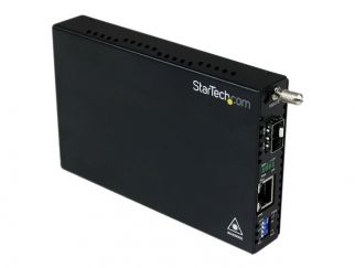 StarTech.com Gigabit Ethernet Fiber Media Converter with Open SFP Slot - Fiber to Ethernet Converter - Gigabit Ethernet Media Converter (ET91000SFP2) - Fibre media converter - 1GbE - 1000Base-SX, 100Base-LX, 1000Base-T - RJ-45 / SFP (mini-GBIC) - for P/N: