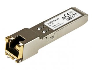 StarTech.com Cisco GLC-T Compatible SFP Module, 1000BASE-T, SFP to RJ45 Cat6/Cat5e, 1GE Gigabit Ethernet SFP, RJ-45 (Copper) 100m, Cisco Firepower, ASR920, IE2000 Mini GBIC Transceiver - Lifetime Warranty (GLCTST) - SFP (mini-GBIC) transceiver module (equ