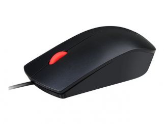 Lenovo Essential - Mouse - right and left-handed - optical - 3 buttons - wired - USB - black