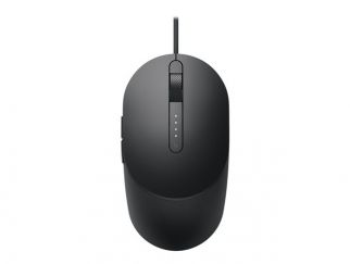 Dell MS3220 - Mouse - laser - 5 buttons - wired - USB 2.0 - black - with 3 Years Basic Hardware Warranty