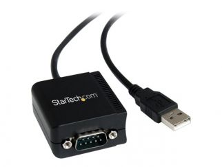 StarTech.com USB to Serial Adapter - 1 port - USB Powered - FTDI USB UART Chip - DB9 (9-pin) - USB to RS232 Adapter (ICUSB2321F) - Serial adapter - USB - RS-232 - black