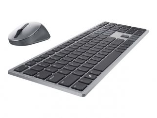 Dell Premier Multi-Device KM7321W - Keyboard and mouse set - wireless - 2.4 GHz, Bluetooth 5.0 - QWERTY - UK - titan grey