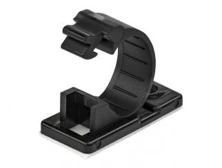 StarTech.com 100 Adhesive Cable Management Clips Black, Network/Ethernet/Office Desk/Computer Cord Organizer, Sticky Cable/Wire Holders, Nylon Self Adhesive Clamp UL/94V-2 Fire Rated - Nylon 66 Plastic - TAA (CBMCC2) - Cable clips - black - TAA Compliant 