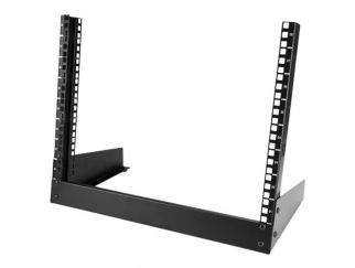 StarTech.com 8U Open Frame Network Rack - 19" 2 Post Free Standing Desktop Rack for Computer, AV, Media, IT, Data & Server Room Equipment (RK8OD) - Rack open frame - 2-post - 8U