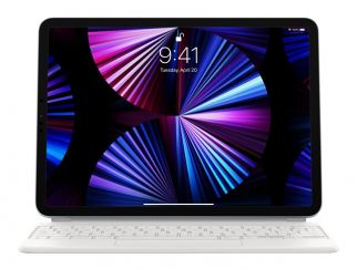 Apple Magic Keyboard - Keyboard and folio case - with trackpad - backlit - Apple Smart connector - QWERTZ - German - white - for Apple 10.9-inch iPad Air (4th gen, 5th gen), 11-inch iPad Air (M2), 11-inch iPad Pro (1st gen, 2nd gen, 3rd gen, 4th gen)