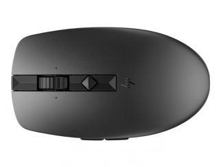 HP 715 - Mouse - multi-device, rechargeable - 7 buttons - wireless, wired - Bluetooth 3.0, 2.4 GHz - USB wireless receiver - black