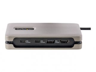 StarTech.com USB-C Multiport Adapter, 4K 60Hz HDMI 2.0b, HDR, USB 3.2 Gen 2 10Gbps Hub (2xUSB-C, 1xUSB-A), 100W PD Pass-Through, Mini Travel Dock, 12"/30cm Cable, Laptop Docking Station - Docking station - USB-C 3.2 Gen 2 / Thunderbolt 3 / Thunderbolt 4 -