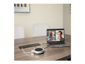 StarTech.com USB-C Conference Speaker Mini Dock, Portable Boardroom Speaker and Multiport Adapter, USB-C to VGA or 4K 60Hz HDMI, 2x USB-A (5Gbps) Hub, Mic/Speaker - Teams/Zoom/Softphone Speakerphone (DKTBRSPMPD) - Mini-dock - USB-C / Thunderbolt 3 / Thund