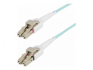 StarTech.com 5m (15ft) LC to LC (UPC) OM4 Switchable Fiber Optic Cable 50/125m, 100G Networks, Toolless Polarity Switching, Low Insertion Loss - LSZH Fiber Patch Cord (450FBLCLC5SW) - Patch cable - LC/UPC multi-mode (M) to LC/UPC multi-mode (M) - 5 m - 2.