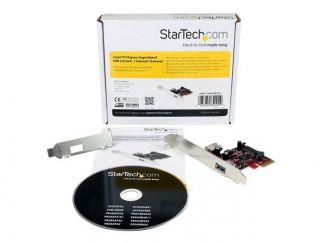 StarTech.com 2 port PCI Express SuperSpeed USB 3.0 Card with UASP Support - 1 Internal 1 External - Dual Port PCIe USB 3.0 Adapter (PEXUSB3S11) - USB adapter - PCIe 2.0 - 2 ports