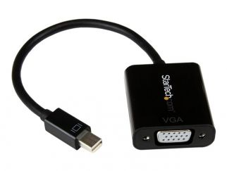 StarTech.com Mini DisplayPort to VGA Adapter - DisplayPort 1.2 - 1080p - Thunderbolt to VGA Monitor Adapter - Mini DP to VGA (MDP2VGA2) - Adapter - Mini DisplayPort (M) to HD-15 (VGA) (F) - Displayport 1.2/Thunderbolt - 22 cm - active, 1920 x 1200 (WUXGA)