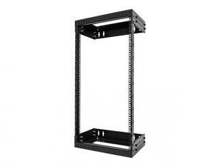 StarTech.com 21U 19" Wall Mount Network Rack, Adjustable Depth 12-20" 2 Post Open Frame Server Room Rack for AV/Data/ IT Communication/Computer Equipment/Switch with Cage Nuts & Screws - 21U Adjustable Rack - Rack open frame - 2-post - wall mountable - bl