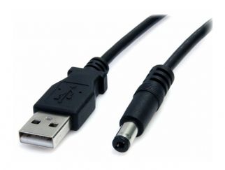 StarTech.com 3 ft USB to Type M Barrel 5V DC Power Cable - Power cable - USB (power only) (M) to DC jack 5.5 mm (M) - 3 ft - molded - black - USB2TYPEM - Power cable - USB (power only) (M) to DC jack 5.5 mm (M) - 91 cm - molded - black - for P/N: DVI2VGAC