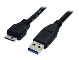 StarTech.com 0.5m (1.5ft) Black SuperSpeed USB 3.0 Cable A to Micro B - USB 3.0 Micro B Cable - 1x USB 3 A (M), 1x USB 3 Micro B (M) 50cm (USB3AUB50CMB) - USB cable - Micro-USB Type B (M) to USB Type A (M) - USB 3.0 - 50 cm - molded - black - for P/N: DKT