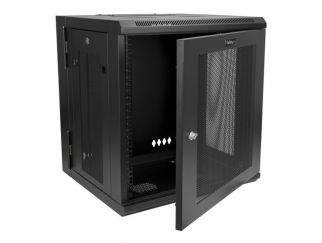 StarTech.com 12U 19" Wall Mount Network Cabinet, 20" Deep 4 Post Hinged Locking IT Computer Equipment Enclosure with Shelf, Flexible Vented Switch Depth Data Rack Cisco 3850, 2960 Series - 12U Vented Cabinet (RK1224WALHM) - rack enclosure cabinet - 12U