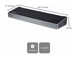 StarTech.com 4K USB-C Dock - Triple Monitor - Mac & Windows - 60W USB PD (DK30CH2DPPDU) - Docking station - USB-C - HDMI, 2 x DP - 1GbE - 60 Watt