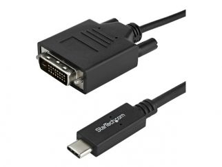 StarTech.com USB-C to DVI Cable - 6 ft / 2m - 1080p - 1920x1200 - USB-C DVI Monitor Cable - USB C Cable - Computer Monitor Cable (CDP2DVIMM2MB) - USB / DVI cable - 24 pin USB-C to DVI-D - 2 m