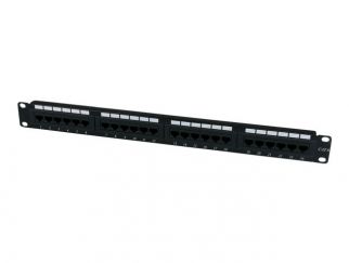 StarTech.com 24 Port 1U Rackmount Cat 6 110 Patch Panel - 24 port Network Patch Panel - RJ45 Ethernet 110 type Rack Mount Patch Panel 1U (C6PANEL24) - Patch panel - CAT 6 - black - 1U - 24 ports - for P/N: RACK-18U-20-WALL-OA, RACK-21U-20-WALL-OA, RACK-24