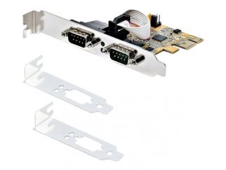 StarTech.com 2-Port PCI Express Serial Card, Dual Port PCIe to RS232 (DB9) Serial Interface Card, 16C1050 UART, Standard or Low Profile Brackets, COM Retention, For Windows & Linux - PCIe to Dual DB9 Card (21050-PC-SERIAL-LP) - serial adapter - PCIe 2.0 -