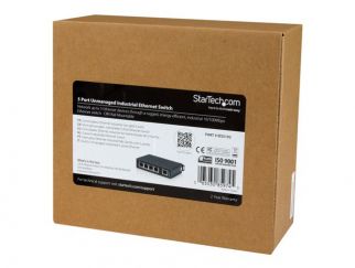 StarTech.com 5-Port Ethernet Switch - 10/100Mbps Industrial Networking Solution - IP30-rated Energy Efficient Internet Switch (IES5102) - Switch - unmanaged - 5 x 10/100 - DIN rail mountable - for P/N: NETRS2322P